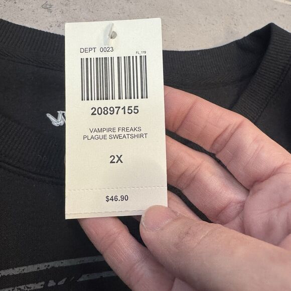 VampireFreaks Plague Doctor Sweatshirt – 2XL – NWT - Picture 7 of 12